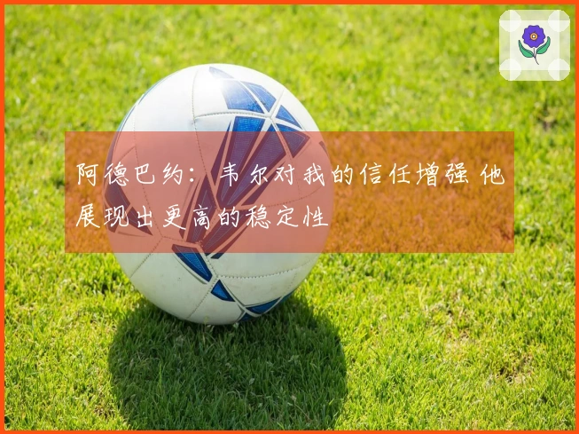 阿德巴约：韦尔对我的信任增强 他展现出更高的稳定性